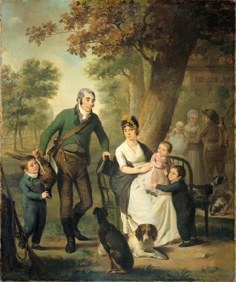 Adriaan de Lelie Jonkheer Gijsbert Carel Rutger Reinier van Brienen van Ramerus (1771-1821) with his wife and their four eldest children.